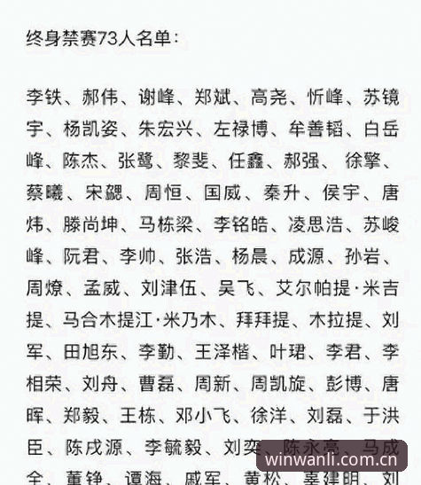 足协终身禁足vs5年处罚：65人名单背后中国足球反腐风暴深度解读